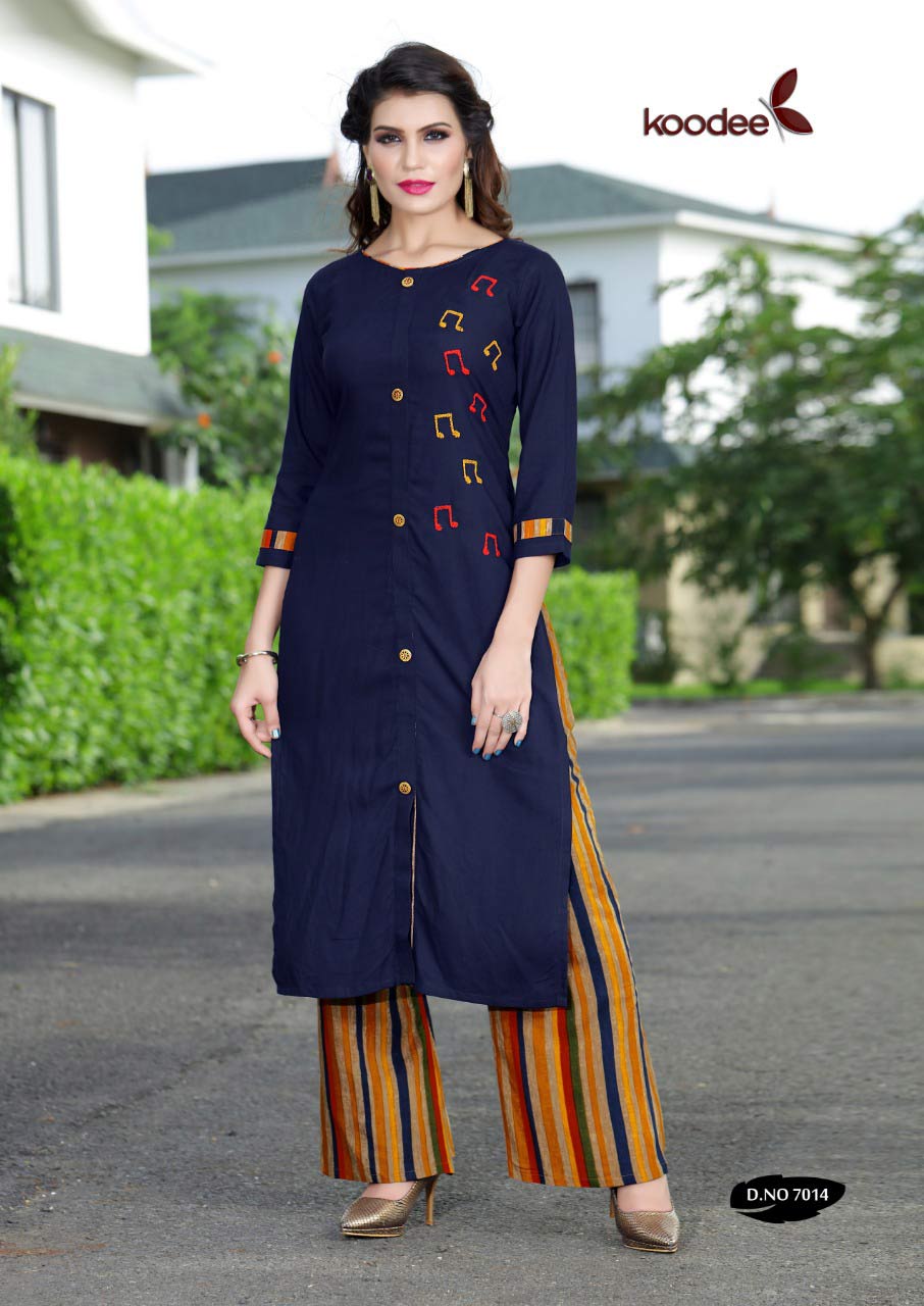 Koodee Pahechan Vol-3 Rayon Palazzo Kurti Catalog Koodee Pahechan Vol-3 Rayon Palazzo Kurti Catalog